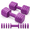 Purple, variant on Adjustable Dumbbell Set of 2, 6 Lbs Total, Black, Fast Switching Hand Weights for Home Workouts