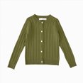 thumbnail image 3 of WXFAZCVU Girls Sweater Cardigan Round Neck Knitted Long Sleeve Sweater Vacation Going Out Size 7-8 Years, 3 of 4