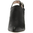 thumbnail image 5 of Shellys London Donna Black Leather Pointed Toe Slingback Block Heel Mule Booties (Black, 6), 5 of 5