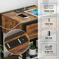 thumbnail image 2 of Juiluna Nightstand with Charging Station, Retro Side Table with 1 Drawer, Open Storage Shelf and Safe Rounded Corners, Modern End Table Bedside Table for Bedroom Living Room, 2 of 7