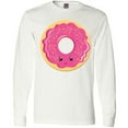 thumbnail image 3 of Inktastic Hot Pink Donut Long Sleeve T-Shirt, 3 of 5