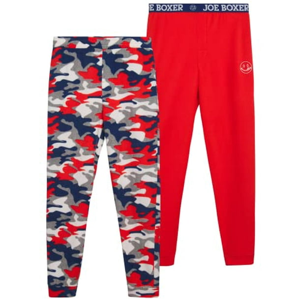 Boys' Pajama Pants - 2 Pack Fleece Sleepwear Jogger Bottoms (Size