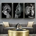 thumbnail image 2 of Three Frameless Canvas Posters, Modern Art, Animal Family Poster, Lion Family Poster, Ideal Gift for Bedroom Living Room Corridor, Wall Art, Wall Decoration, Winter Decoration, Room Decoration, 2 of 8