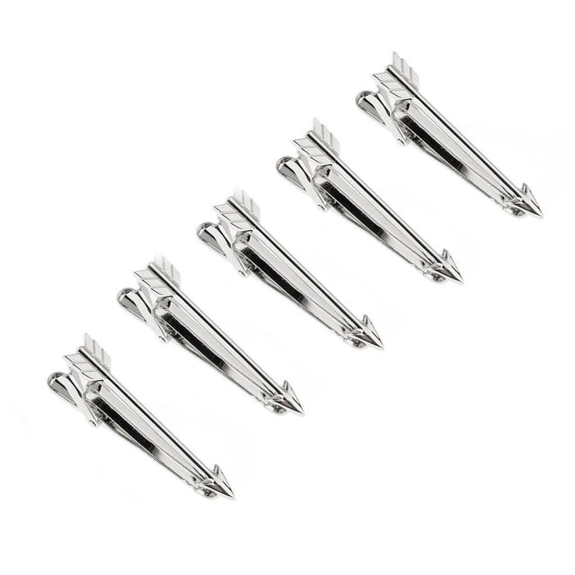 5x con de Flecha de Cobre Plateado para Hombre, Broche de Barra, Práctico Hugo none