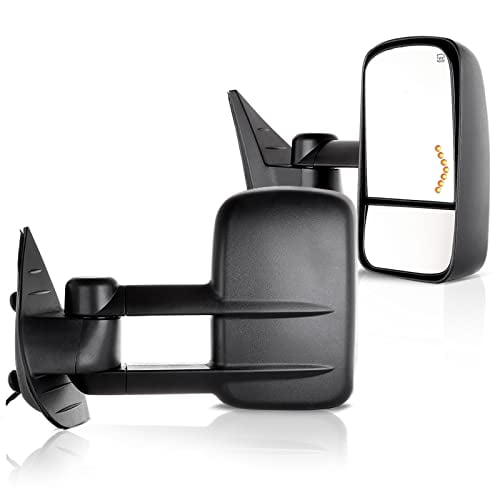 ECCPP Towing Mirrors Replacement fit for 2008-2013 for Chevy for Avalanche for Tahoe for Silverado for Suburban for GMC for Sierra 1500 for Yukon Power Heated Arrow Signal Towing Mirrors