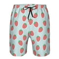 thumbnail image 4 of Yiaed Hand Drawn Strawberry Print Men's Swim Trunks with Lining Quick Dry Sports Shorts Beach Shorts Boardshorts-3X-Large, 4 of 5