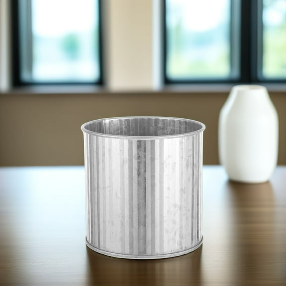 Raindrops  Small Galvanized Buckets Vintage Retro Tin Flower Pot Office