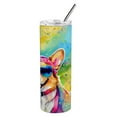 thumbnail image 3 of Carolines Treasures DAC2496TBL20 3 x 8.25 x 3 in. & 20 oz Corgi Hippie Dawg Stainless Steel Skinny Tumbler, 3 of 5