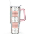 thumbnail image 2 of 40oz Ocean Nautical Anchor Stainless Steel Flip Straw Tumbler Spill Proof Travel Cup Double Wall Vacuum Insulated Coffee Mug with Top Handle, 2 of 6