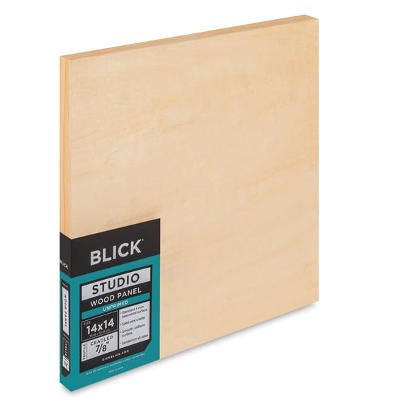 Blick Studio Artists' Wood Panel - Flat Cradle, 14" x 14", 7/8" Cradle