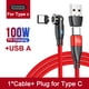 thumbnail image 3 of AUFU-Cable magnético USB tipo C a USB C, cargador de carga rápida, 100W/5A, PD, para Macbook, Xiaomi, Samsung, Cable Micro USBC, 3 of 5