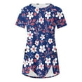 thumbnail image 5 of Teissuly Women's Casual Round Neck Button Printed Short Sleeve Blouse, 5 of 5