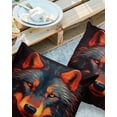 thumbnail image 2 of Pack of 2 Outdoor Pillow Covers, Animal Fox Ears Nose Waterproof Square Throw Pillowcase Cushion Decorative Pillow Covers for Couch Patio Tent, 18x18 in, 2 of 6