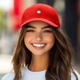 thumbnail image 3 of Dalix Lil Flower Embroidered Cotton Cap Outdoor Dad Hat Womens in Red, 3 of 5