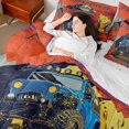 thumbnail image 5 of Homewish Blue Truck 7-Piece Bedding Comforter Set for Teens Boys,Car Theme King Bedding Sets,Graffiti Splash Ultra Soft Bed Sheets,Super Cozy Room Decor,Reversible, 5 of 9
