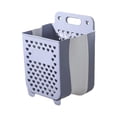 thumbnail image 2 of Foldable Hanging Laundry Basket Wall Mount Dirty Clothes Hamper Collapsible Storage Bin for Bathroom Bedroom 14.17x11x5.9 Inch, 2 of 6