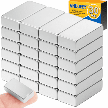 30Pcs Neodymium Magnets Bar Heavy Duty, 20x10x5mm Small Strong Rare Earth Magnets, Bar Magnets for Crafts, Rectangle Magnets for Fridge, Tool Storage, Kitchen Office DIY and School Science