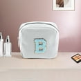 thumbnail image 5 of Unique Bargains 1 Pc Letter B Pattern Makeup Bag for Travel White Corduroy, 5 of 6