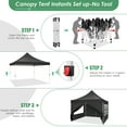thumbnail image 7 of SANOPY 10' x 10' Pop up Canopy Tent, Adjustable Commercial Instant Outdoor Party Tent with 4 Removable Sidewalls, Carry Bag, Black, 7 of 7