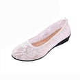 thumbnail image 2 of Shallow Cut Lace Trim Comfortable Women's Casual & Dress Shoes Daily Wear Spring Summer Plus Size Office Work White 5.5, 2 of 9