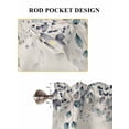 thumbnail image 6 of Blue Beige Coastal Bathroom Window Curtain, Beach Starfish Summer Eucalyptus Rustic Light Filtering Coffee Kitchen Curtains, Bedroom Living Room Curtains 2 Panel 84"x54", 6 of 6