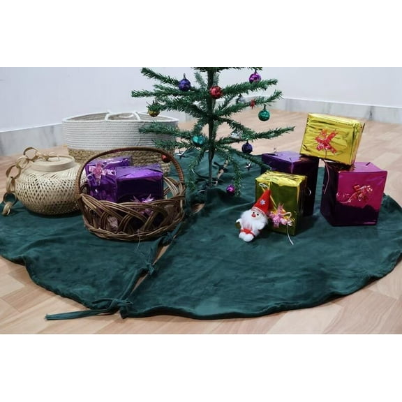 New Era Creation Green tree skirt, Christmas tree skirt, Monochrome tree skirt, velvet tree skirt Christmas Event Tree Skirt Holiday Party House Gifts