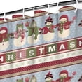thumbnail image 3 of Red and Green Christmas Snowman Pattern Shower Curtain 36"x72" ,Bathroom Decorative Shower Curtains Set with 12 Hooks,Modern Waterproof Washable Shower Curtain, 3 of 6