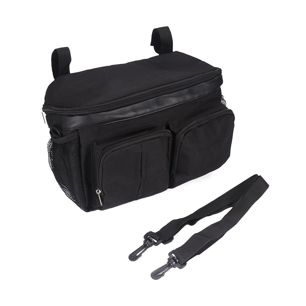 Jiyaru Mens Multifunctional Crossbody Shoulder Bag Lightweight Holder Zippered Wallet Business Office Black B 