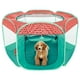 thumbnail image 1 of Jaula portátil para perros y tienda para gatos Furhaven verde y rosa XL, 1 of 9