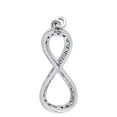 thumbnail image 2 of 925 Sterling Silver Cubic Zirconia Infinity 1.45gm Womens Charm Pendant Necklace 25.7x8.6mm Wide Pendant for Women, 2 of 2
