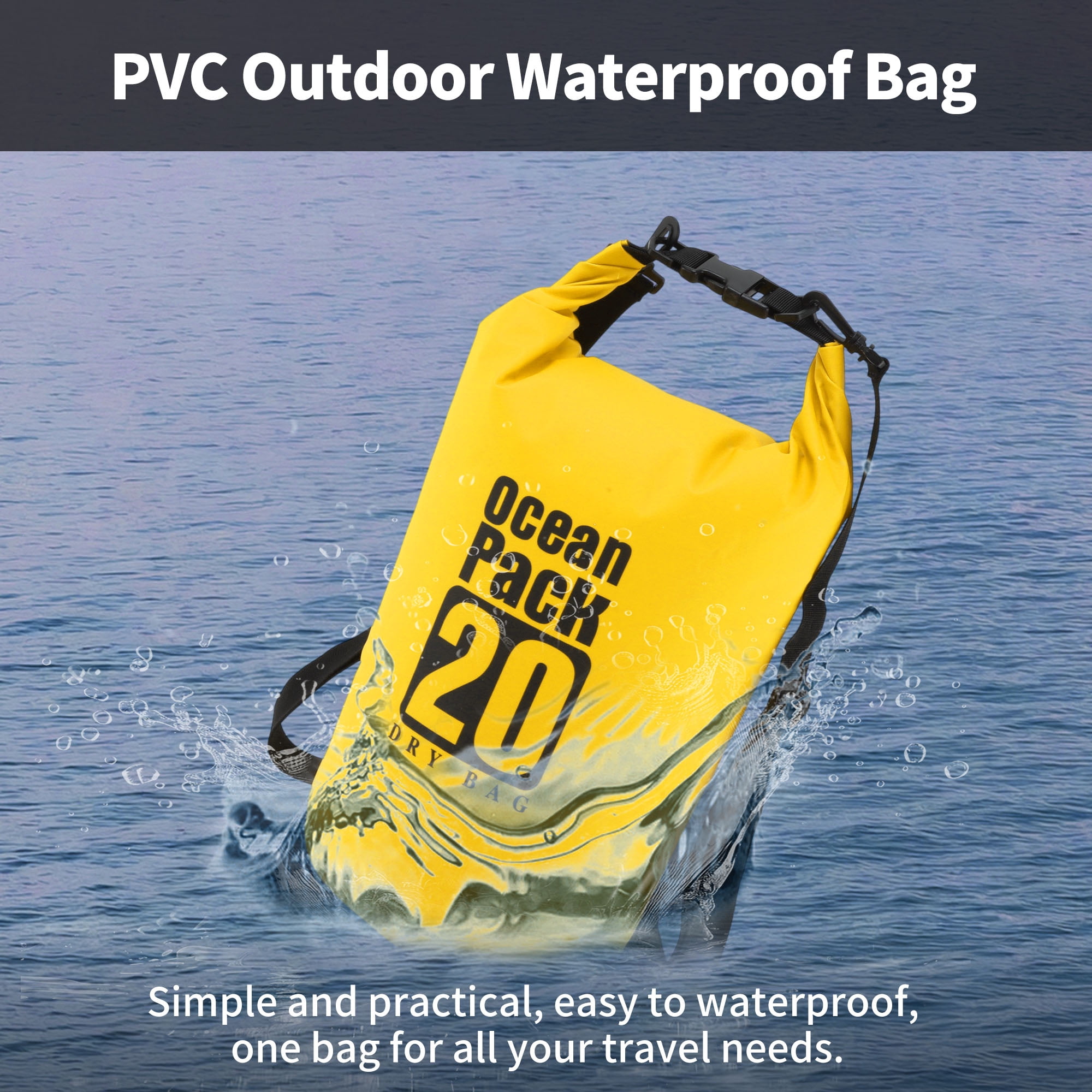 Unique Bargains Durable Waterproof Dry Bag Yellow
