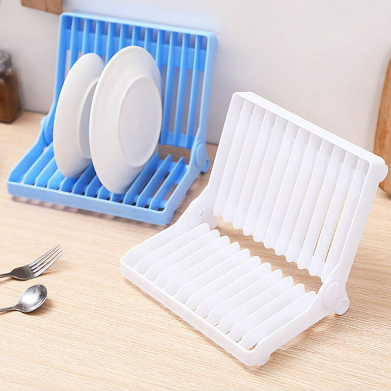 GMMGLT Dish Drying Rack - Collapsible Dish Drainer Utensil Rack and Best Dish Holder for Kitchen Countertop by Royal Craft Wood Kitchen Folding Board Rack