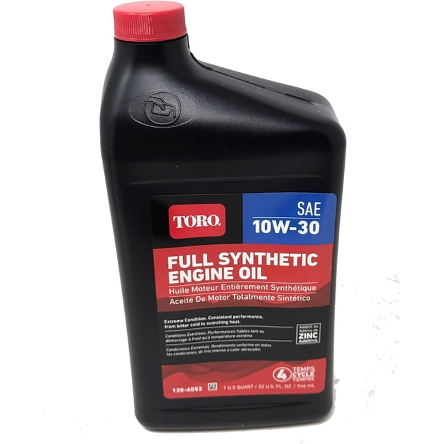 Aceite de motor Toro Totalmente Sintético SAE 10W-30 946 ml