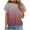 Red1, variant on fatyb Summer Tops for Women Fashion Eyelet T-Shirts Casual Short Sleeve Loose Gradient Dressy Blouses