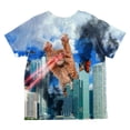 thumbnail image 2 of Giant Cat Laser Rampage and Destroy All Over Toddler T Shirt Multi 4T, 2 of 2