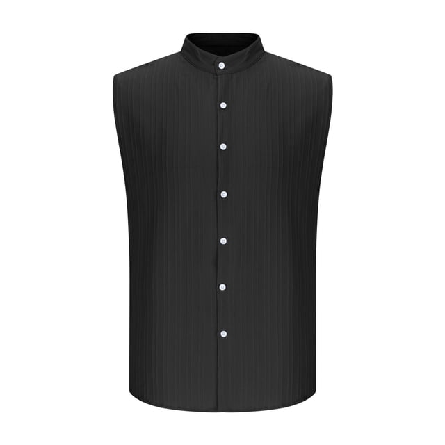 pstuiky Camiseta sin mangas para hombre, Camiseta sin mangas informal de cuello alto, lisa, cómoda y a la moda para hombre Camisas para hombres m