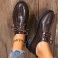 thumbnail image 5 of Miluxas Women's Vintage Shoe Lace up Leather Low Heel Brogues British style Shoe for Girls Ladies Women Brown 6.5(38), 5 of 8