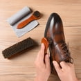 thumbnail image 4 of Kit de cepillos para zapatos Unekez de 17 cm, cerdas de crin, 2 cepillos para lustrar, 4 of 6