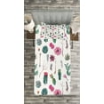 thumbnail image 3 of Ambesonne Cactus Quilted Bedspread Set 2 Pcs, Springtime in Hawaii, Twin Size, Multicolor, 3 of 3