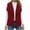 Wine, variant on Htigea Clearance Womens Winter Fuzzy Fleece Vest Jacket Sleeveless Vest Coat Open Front Sherpa Cardigan Vest with Pockets Today Sales Black,XXL