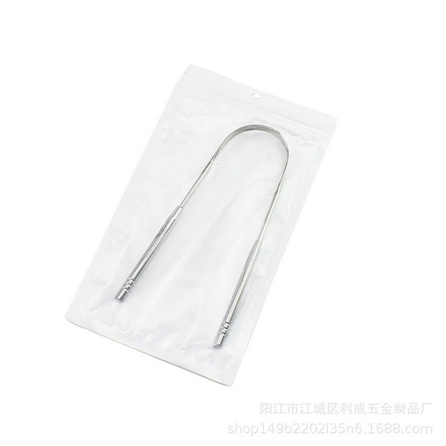 Raspador de lengua con estuche de viaje - Paquete de 2, combate el mal aliento, 100% acero inoxidable de grado médico, ideal para el cuidado bucal, limpiador de lengua para adultos y niños, fácil de Namotu XMWJ194