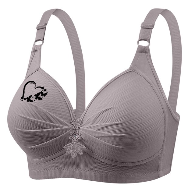 Women's Printed Plus Size Daily Bra Underwear Without Underwire