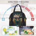 thumbnail image 4 of Uemuo Vintage Pattern Fox Printed Lunch Bag Lunch Box Reusable Insulated Lunch Tote Bag, Leakproof Thermal Cooler Sack Food Handbags Case High Capacity, 4 of 5