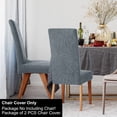 thumbnail image 1 of PiccoCasa Set of 2 Jacquard Stretch Removable Dining Room Chair Covers Slate Blue, 1 of 7