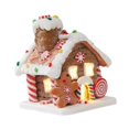 thumbnail image 4 of Figura colgante de casa navideña iluminada, decoración de de Navidad, decoración navideña de pan de jengibre para ventana, hotel, porche, Estilo C, 4 of 8