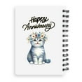 thumbnail image 2 of Happy Anniversary Scottish Fold Celebrates Wedding Love Family Party Spiral Bound Journal Cat Lover Kitten Owner Gifts 5x7in Spiral Notebook - 01015, 2 of 5