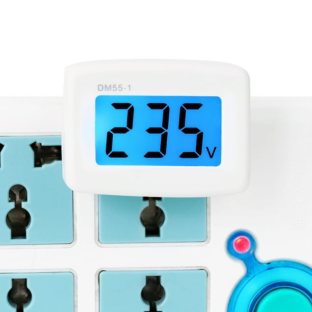 Voltímetro LCD NikouMX 110V/220V Enchufe Digital Blanco