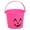 Hot Pink, variant on Halloween Candy Bucket, Halloween Jack O Lantern Trick or Treat Basket, Trick or Treat Pumpkin Pails Cauldron Kettle Candy Holder, Halloween Party Supplies, 1 Pack (Blue) 7.08x7.08x5.31"