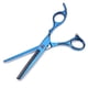 thumbnail image 3 of Tijeras profesionales para cortar el pelo de perros, tijeras de peluquería, tijeras de entresacar azules, 3 of 12