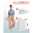 thumbnail image 7 of GALAXHERO 3 Drawer Night Stands for Bedroom, White Tall Nightstand with Storage Cabinets, Wooden Bedside Table End Table for Living Room, 7 of 7